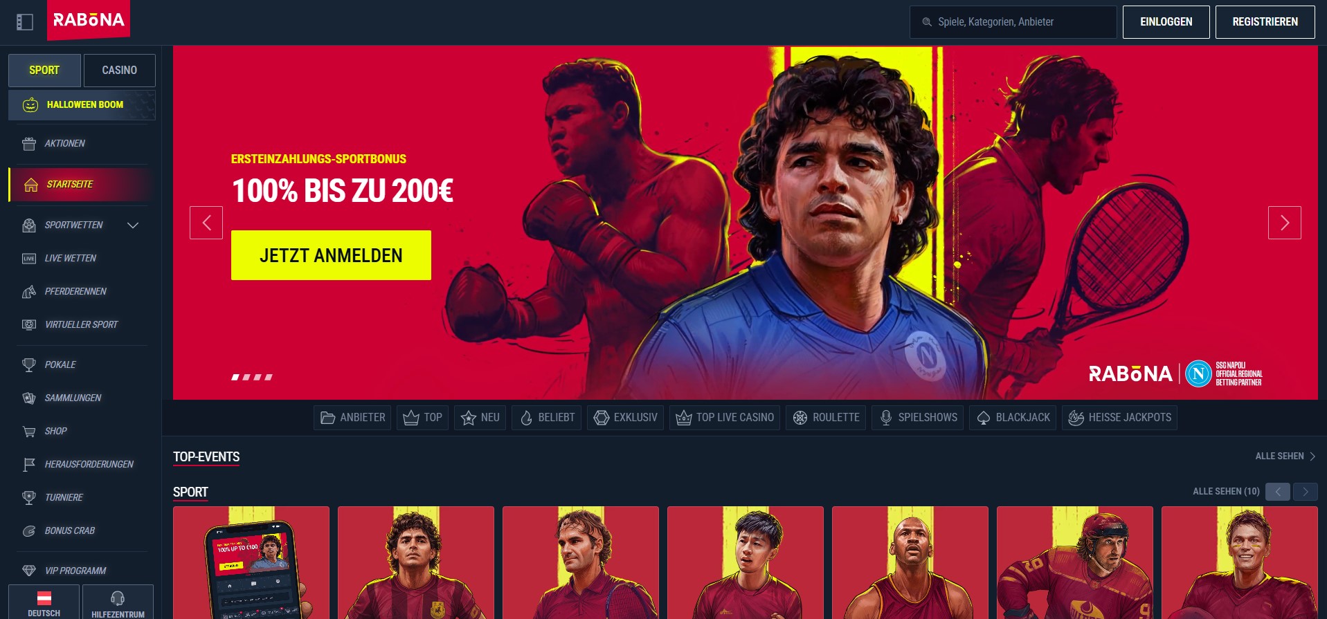Rabona Homepage