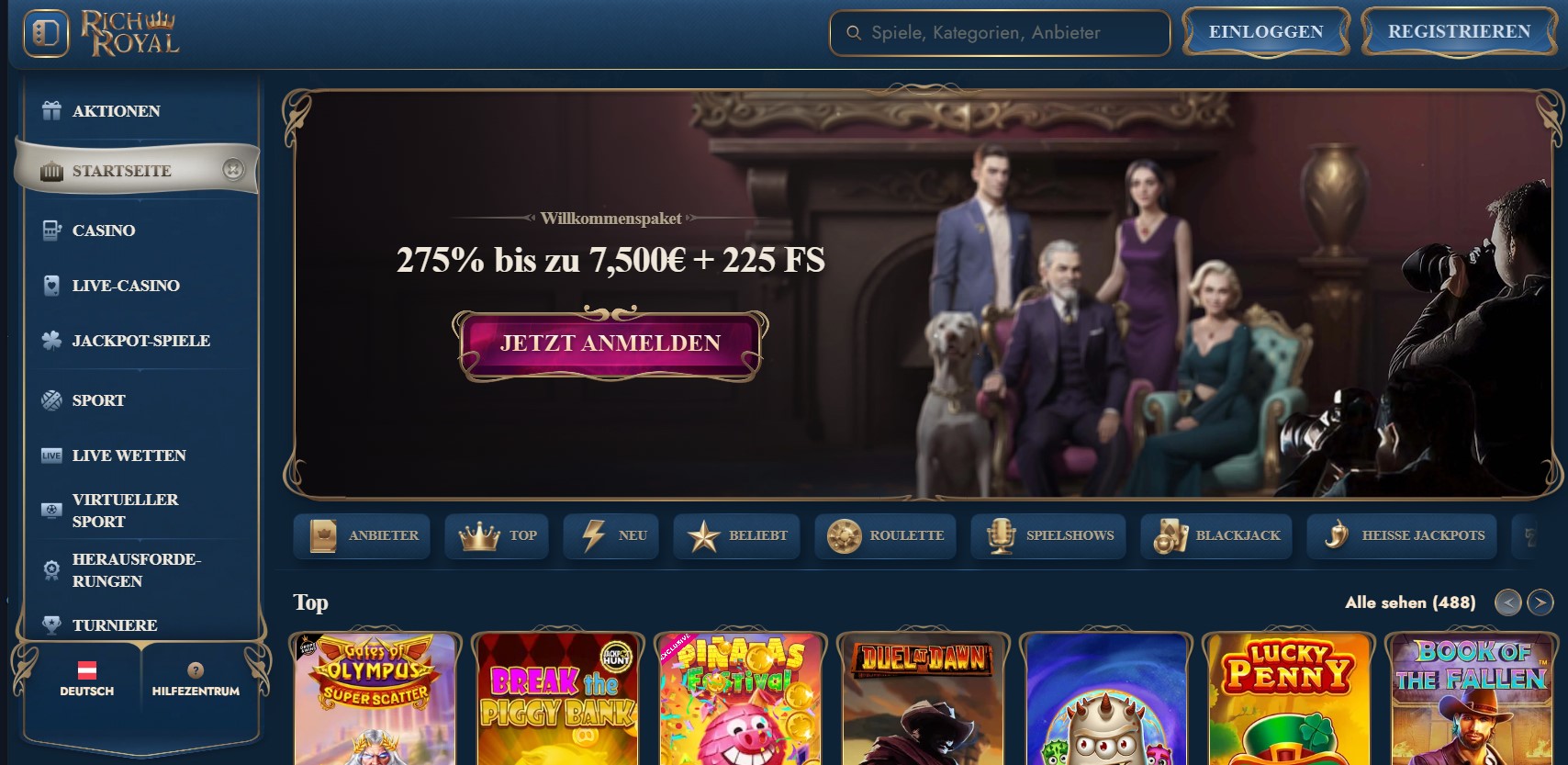 Rich Royal Homepage