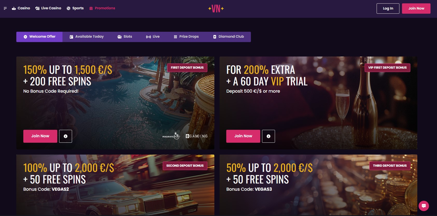 Vegas Now Bonus