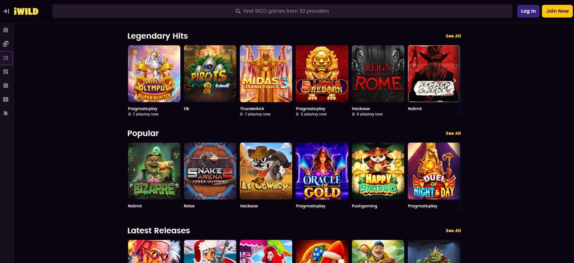 iWild Casino Spiele