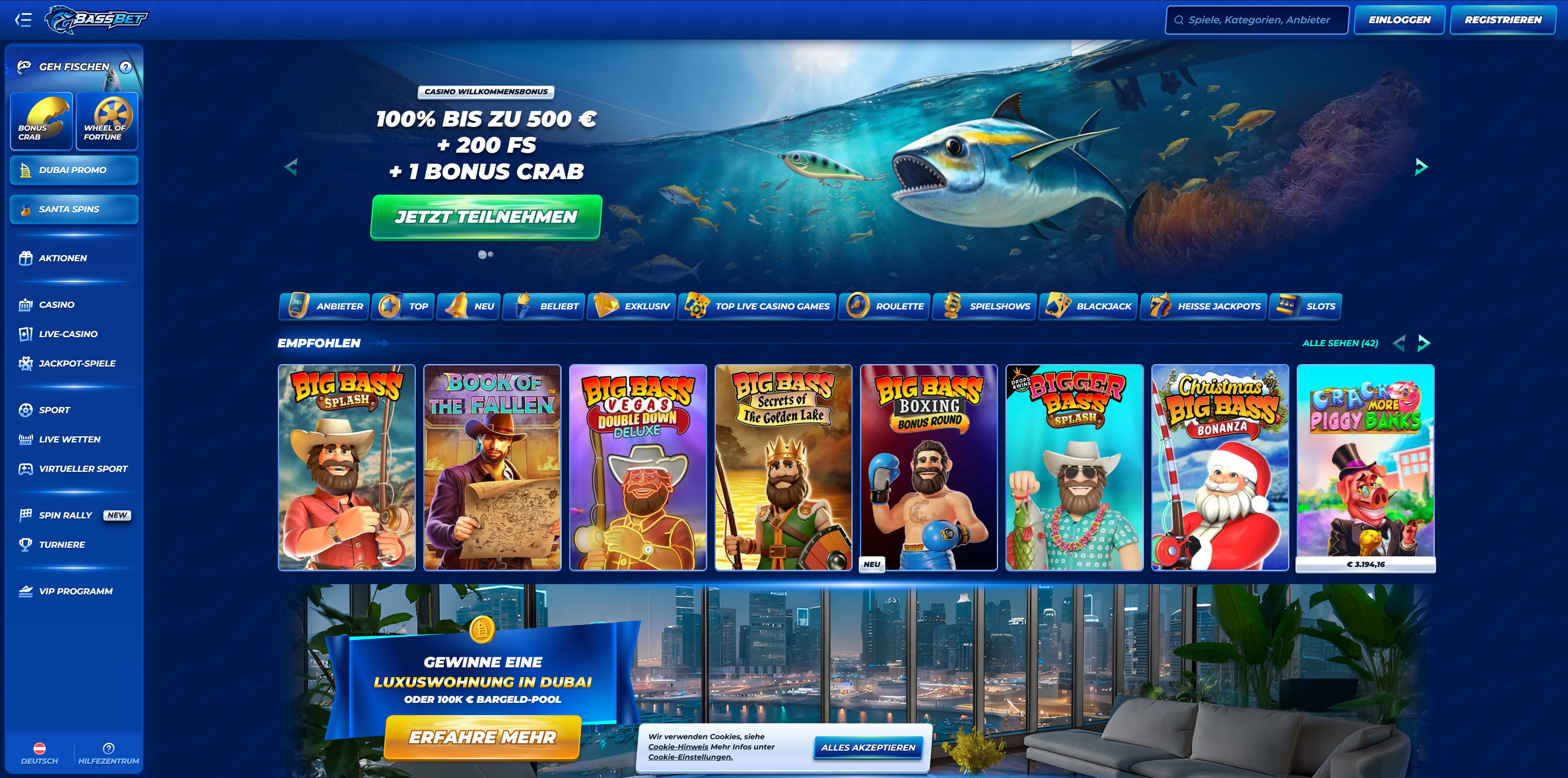 Bassbet Homepage