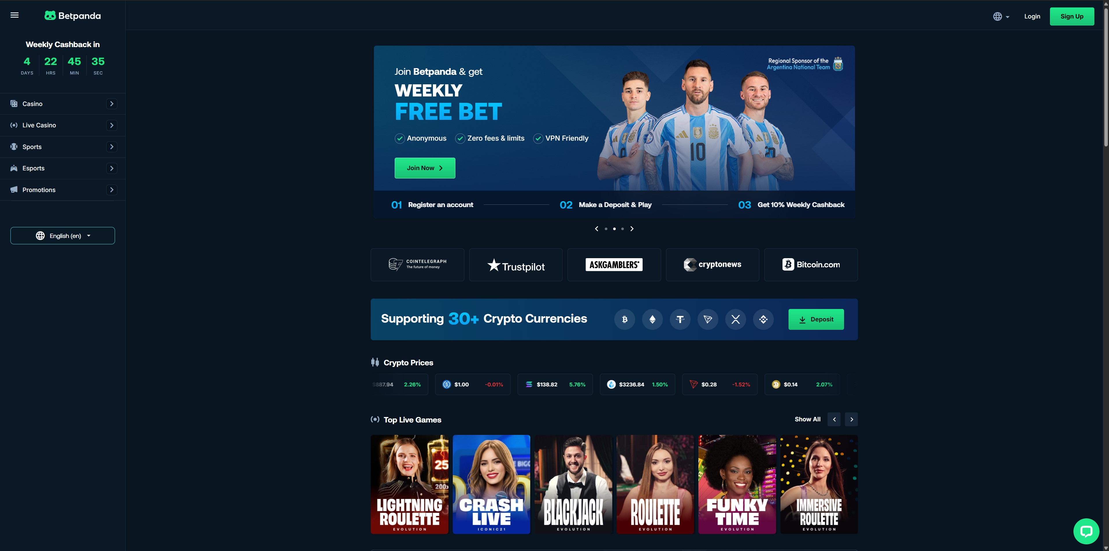 Betpanda Homepage