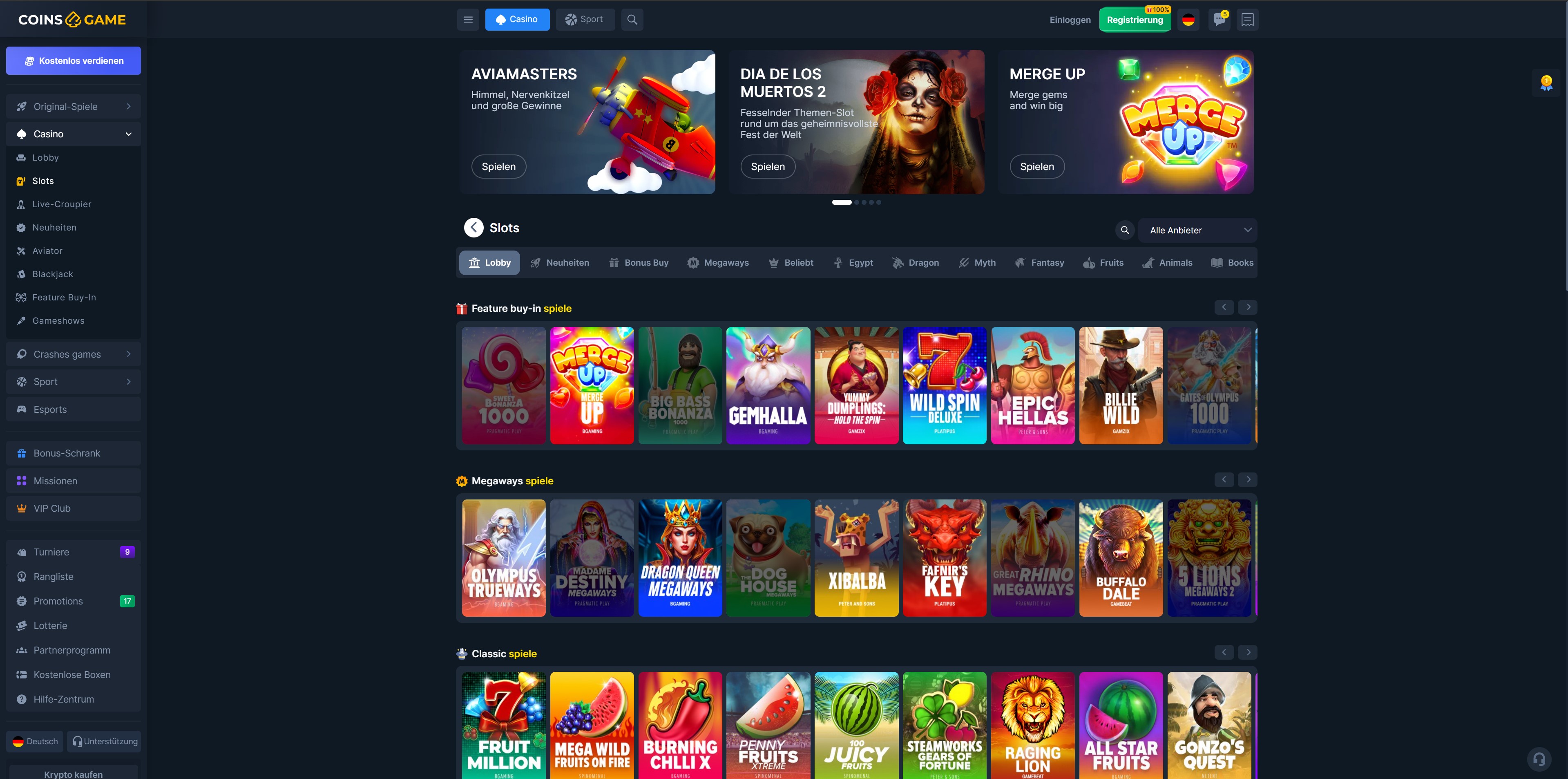 Coins.game Spiele