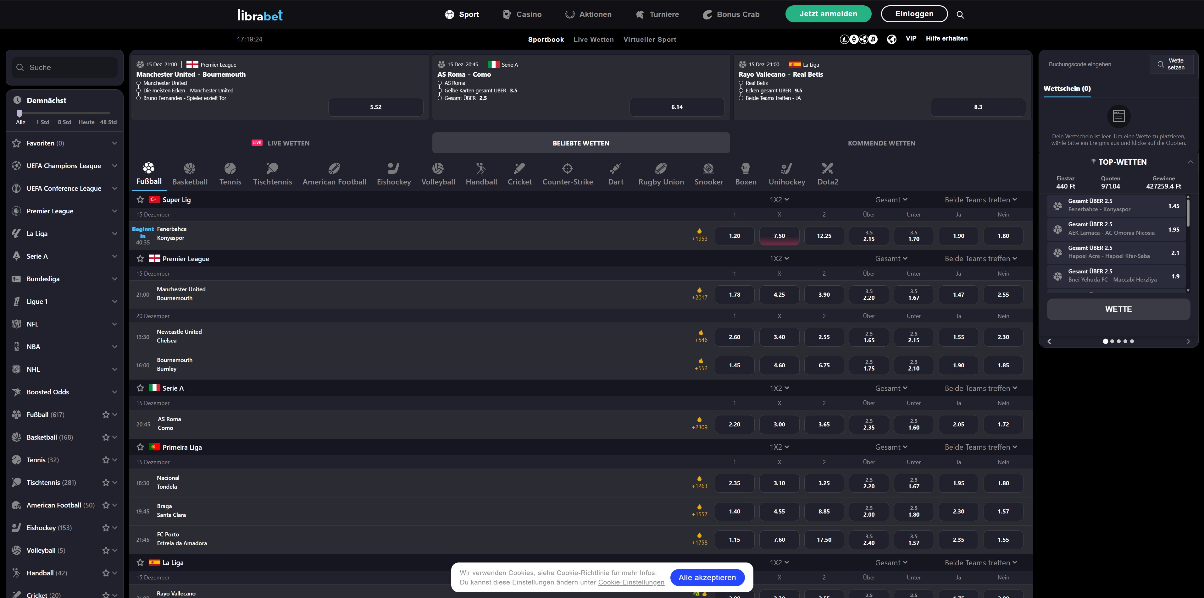 Librabet Sportwetten