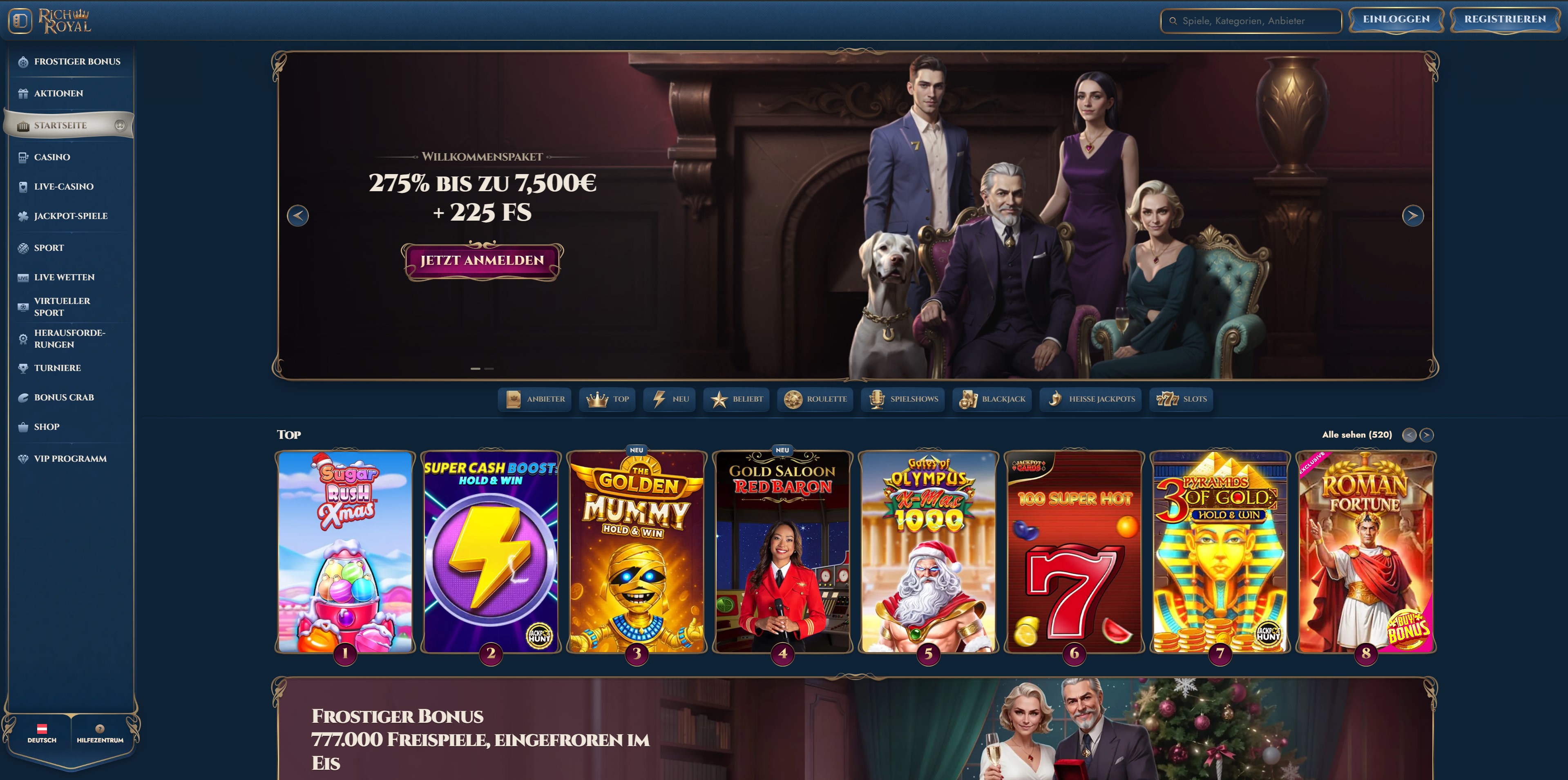 Rich Royal Homepage