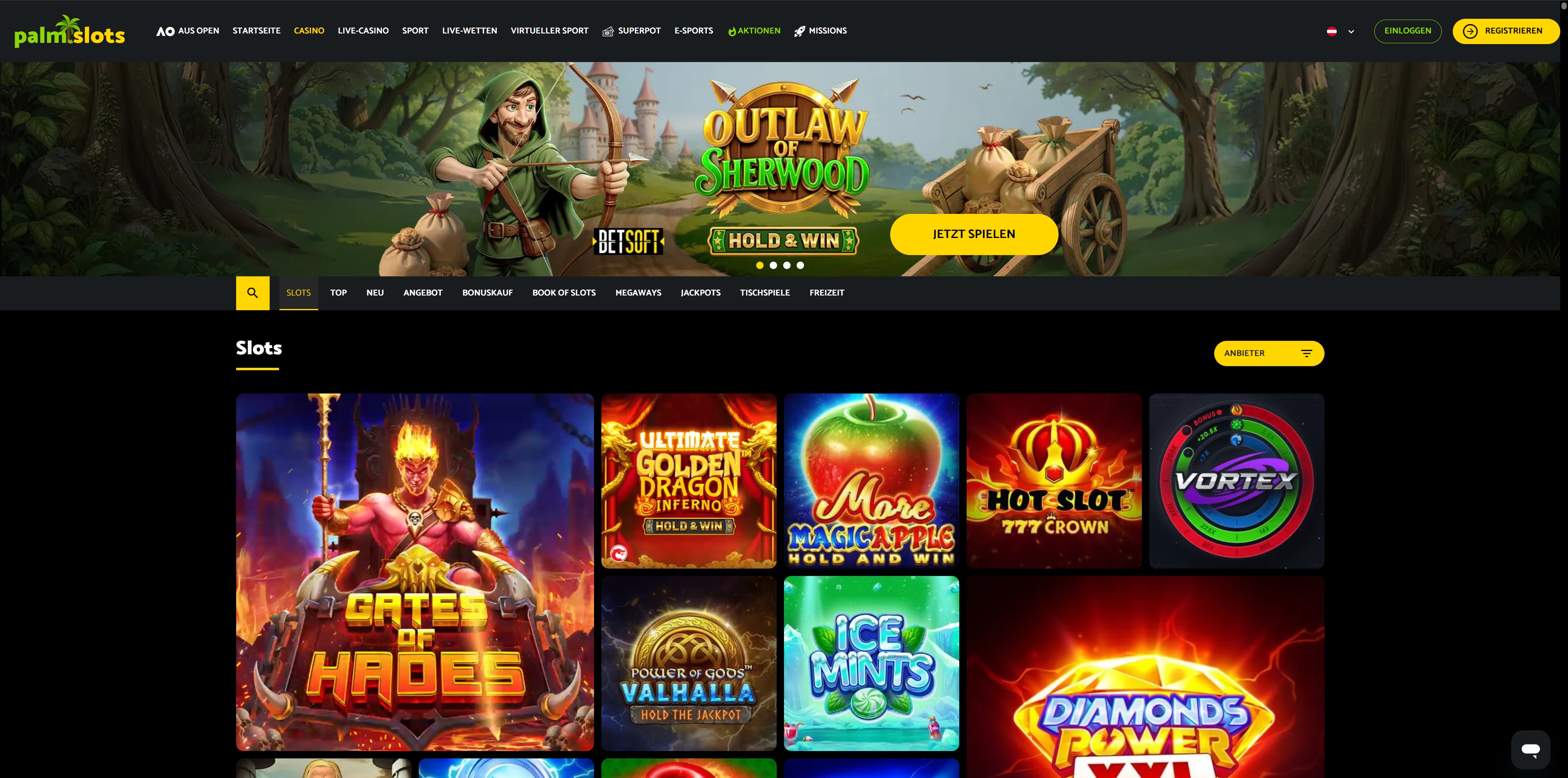 Palmslots Spiele